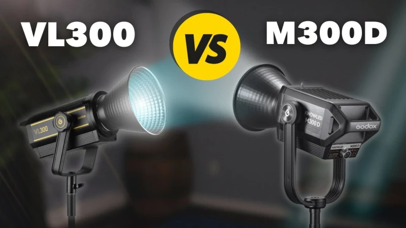 Godox 300w video light comparison: VL300 vs M300d